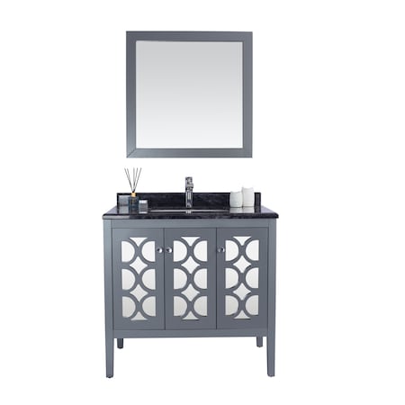 Mediterraneo, 36, Grey Cabinet & Black Wood Counter